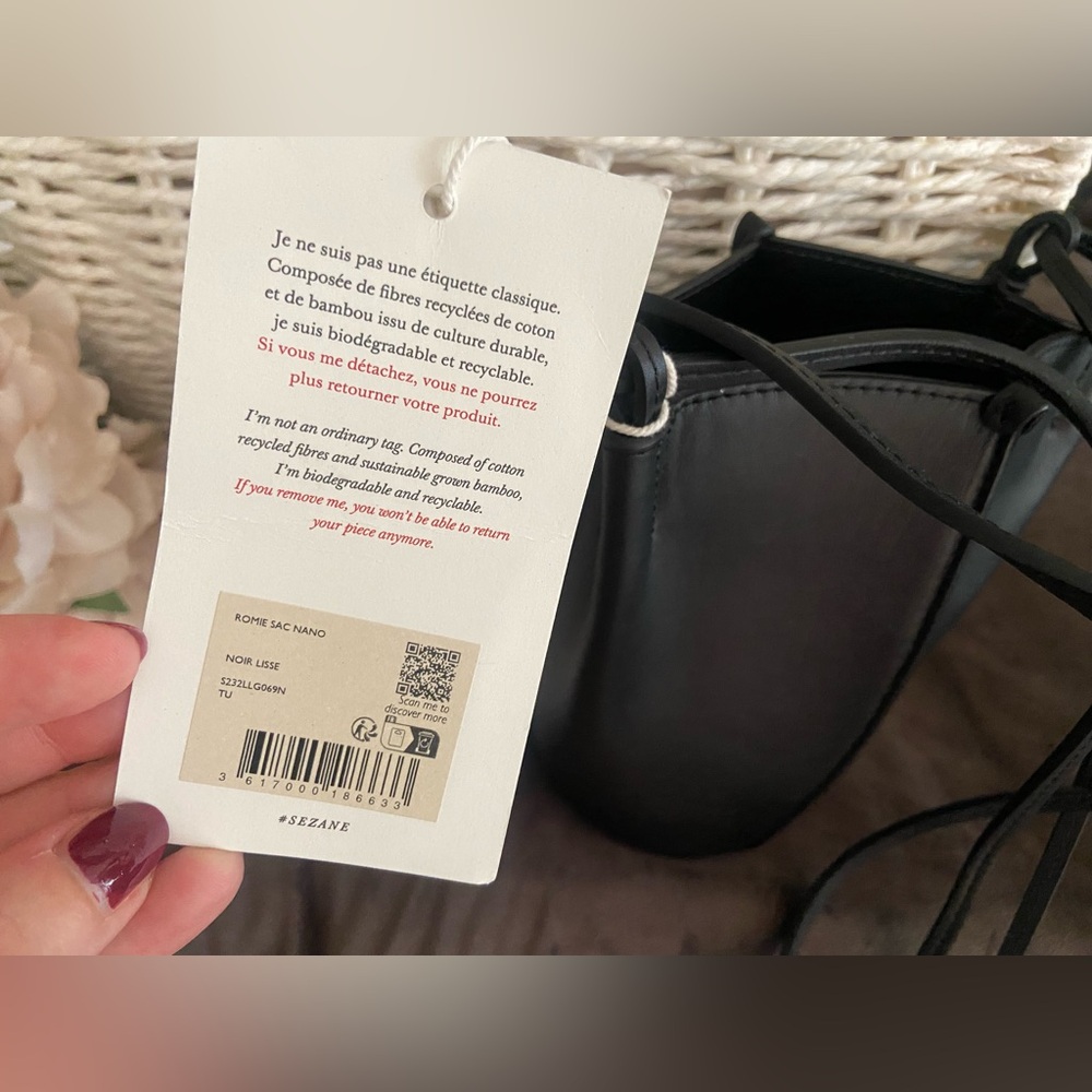 Sezane Smooth Leather Nano Romie Bag …NWT - Picture 10 of 13